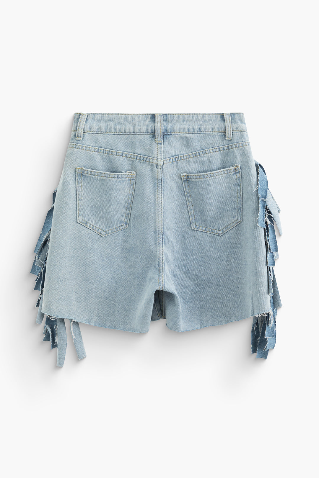 Trendy Y2K Tassel Destroyed Denim Shorts for Grunge Aesthetic and Coquette Style