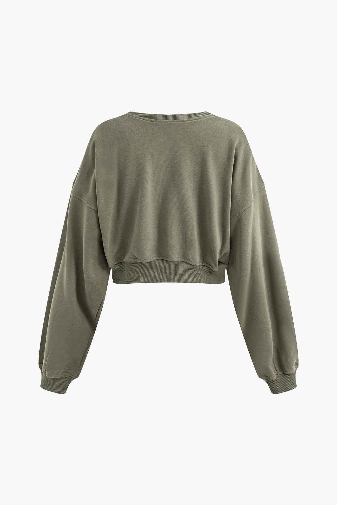 Trendy Y2K V-Neck Crop Sweatshirt for Coquette Aesthetic and Grunge Style Outfits