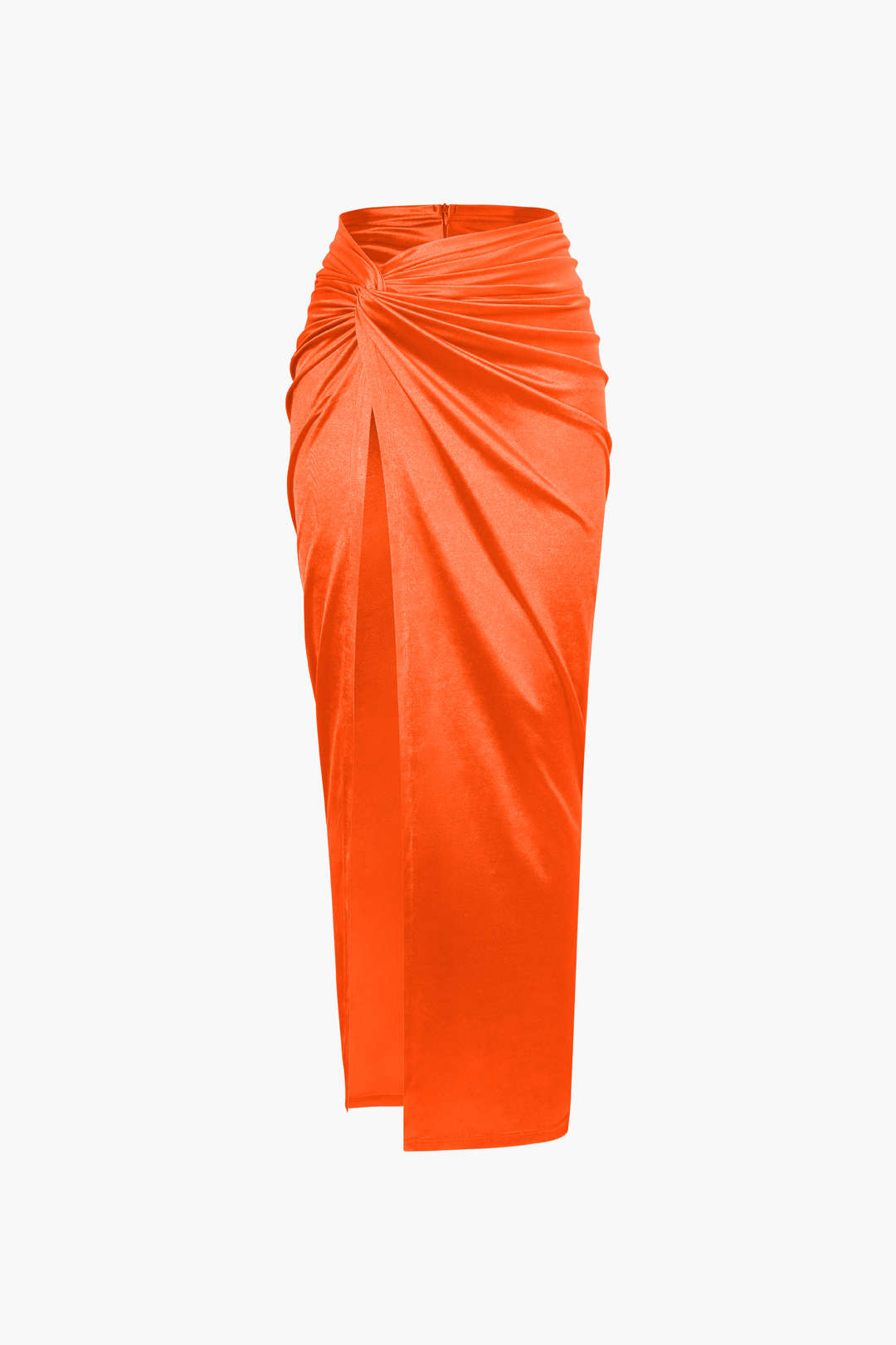 Twist Detail High Slit Midi Skirt - Y2K Aesthetic Fashion for Chic Coquette Outfits