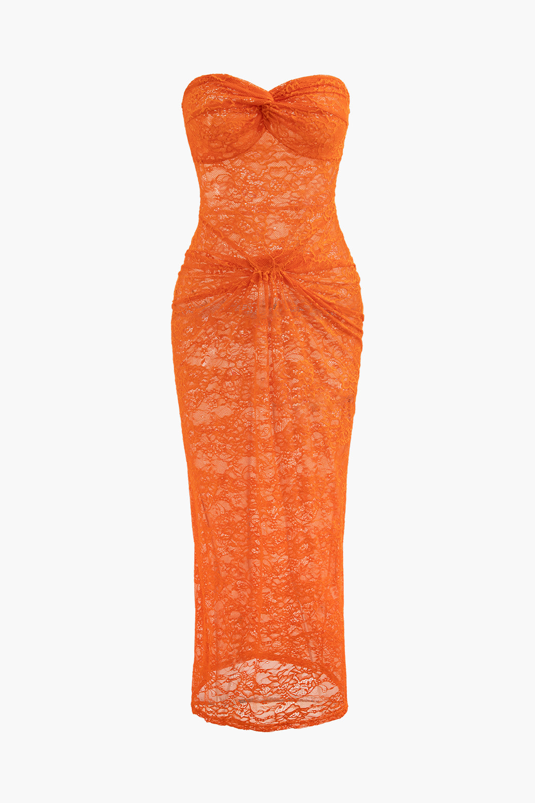 Twist Strapless Maxi Dress - Y2K Aesthetic Fashion for Effortless Summer Style