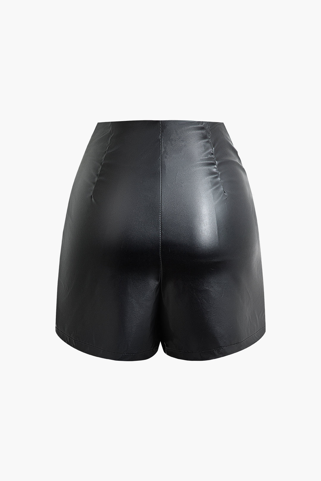 Twist Wrap Faux Leather Knotted Shorts for Y2K Aesthetic and Coquette Style Outfits