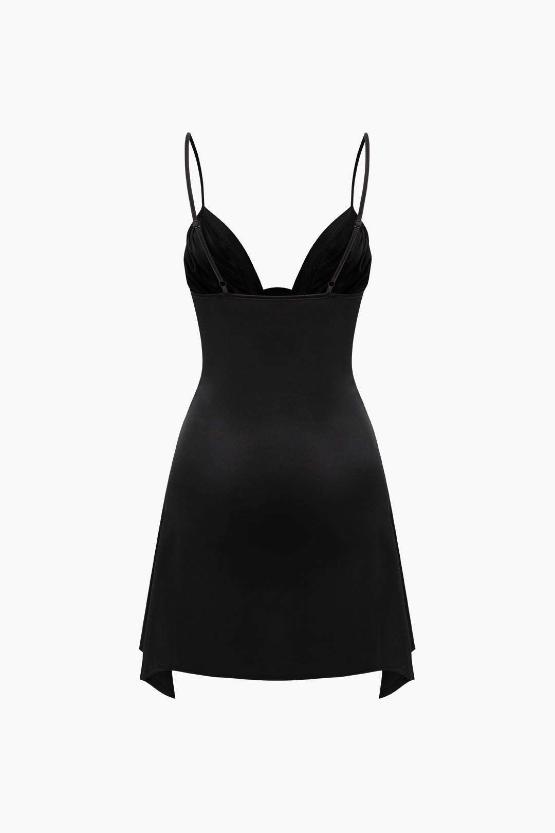 V-Neck Ruched Mini Dress - Y2K Aesthetic Slip Dress for Chic Coquette Style