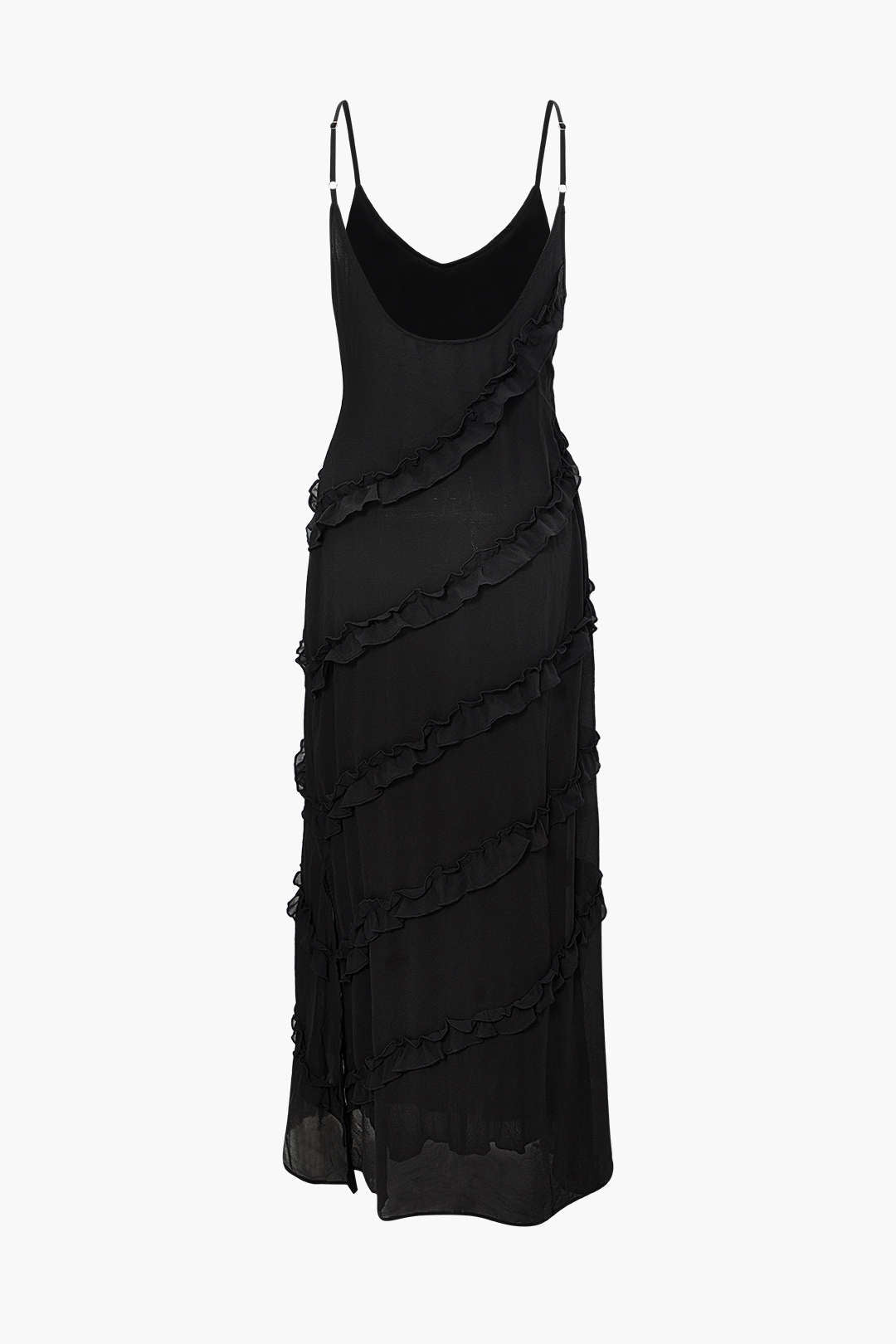 V-Neck Tiered Ruffle Maxi Dress - Y2K Aesthetic Boho Style for Effortless Chic Looks