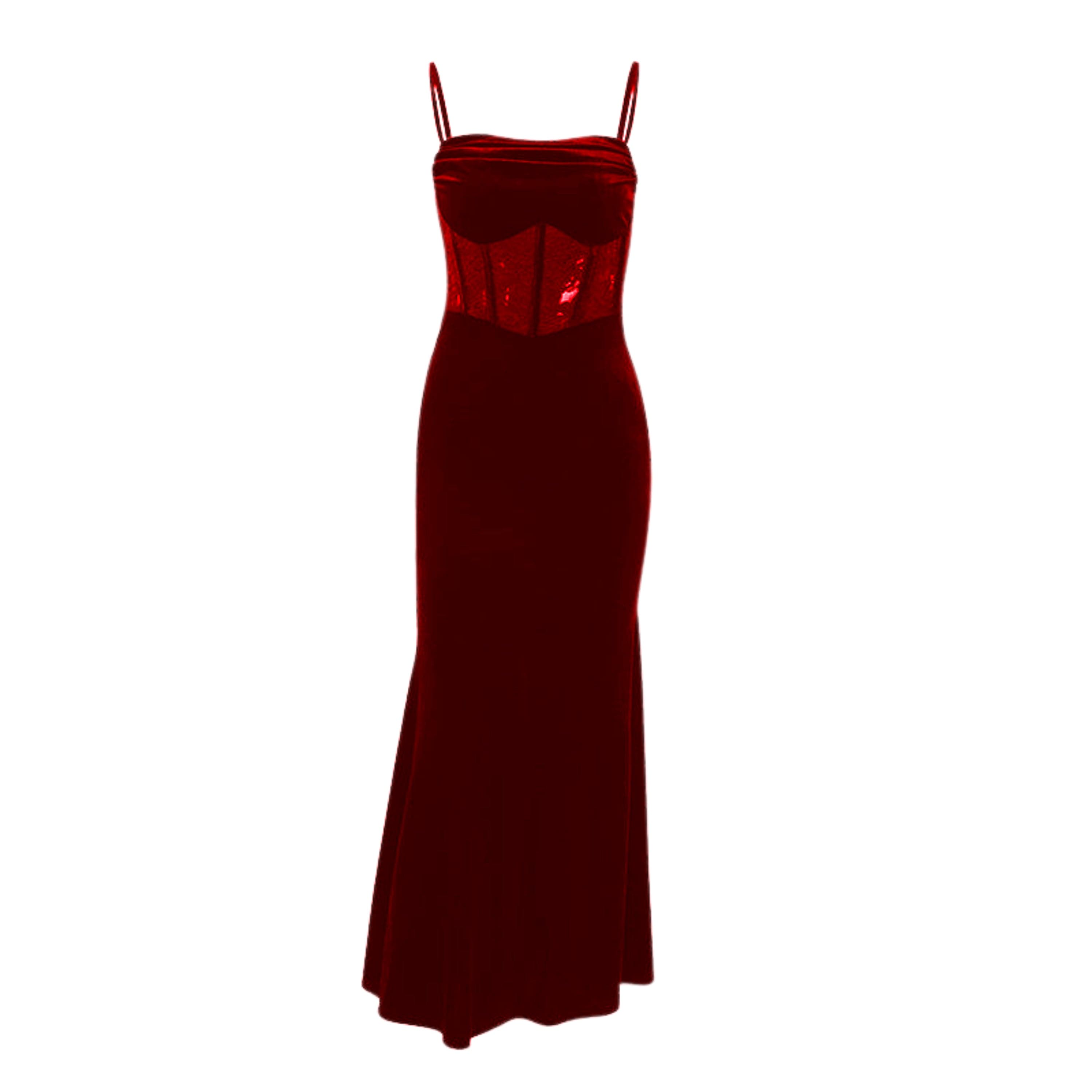 Velvet Ruched Lace Patchwork Backless Cami Midi Dress for Y2K and Coquette Aesthetic