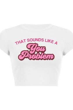 Y2K Aesthetic Baby Tee Crop Top - Cute and Comfy Y2K Fashion Essential for Trendy Outfits