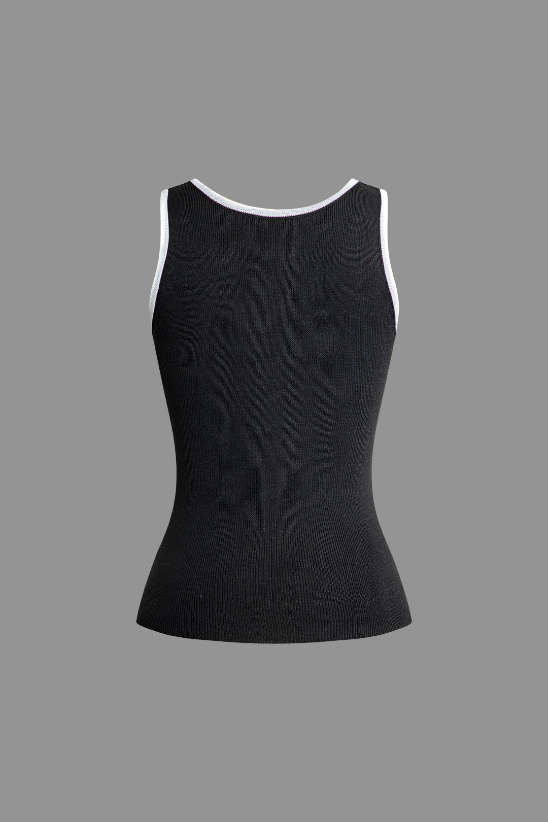 Y2K Aesthetic Contrast Binding Round Neck Tank Top - Trendy Cute Crop for Stylish Outfits