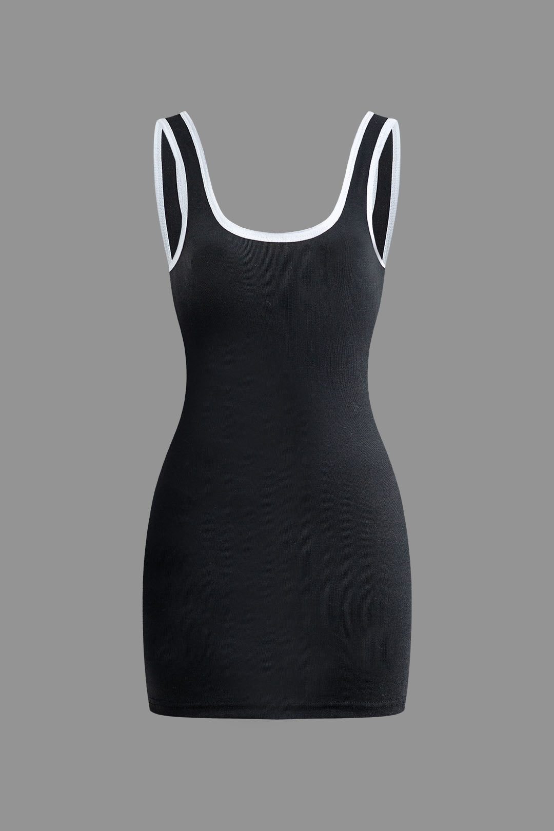 Y2K Aesthetic Contrast Tank Mini Dress - Cute and Comfy for Trendy Outfits