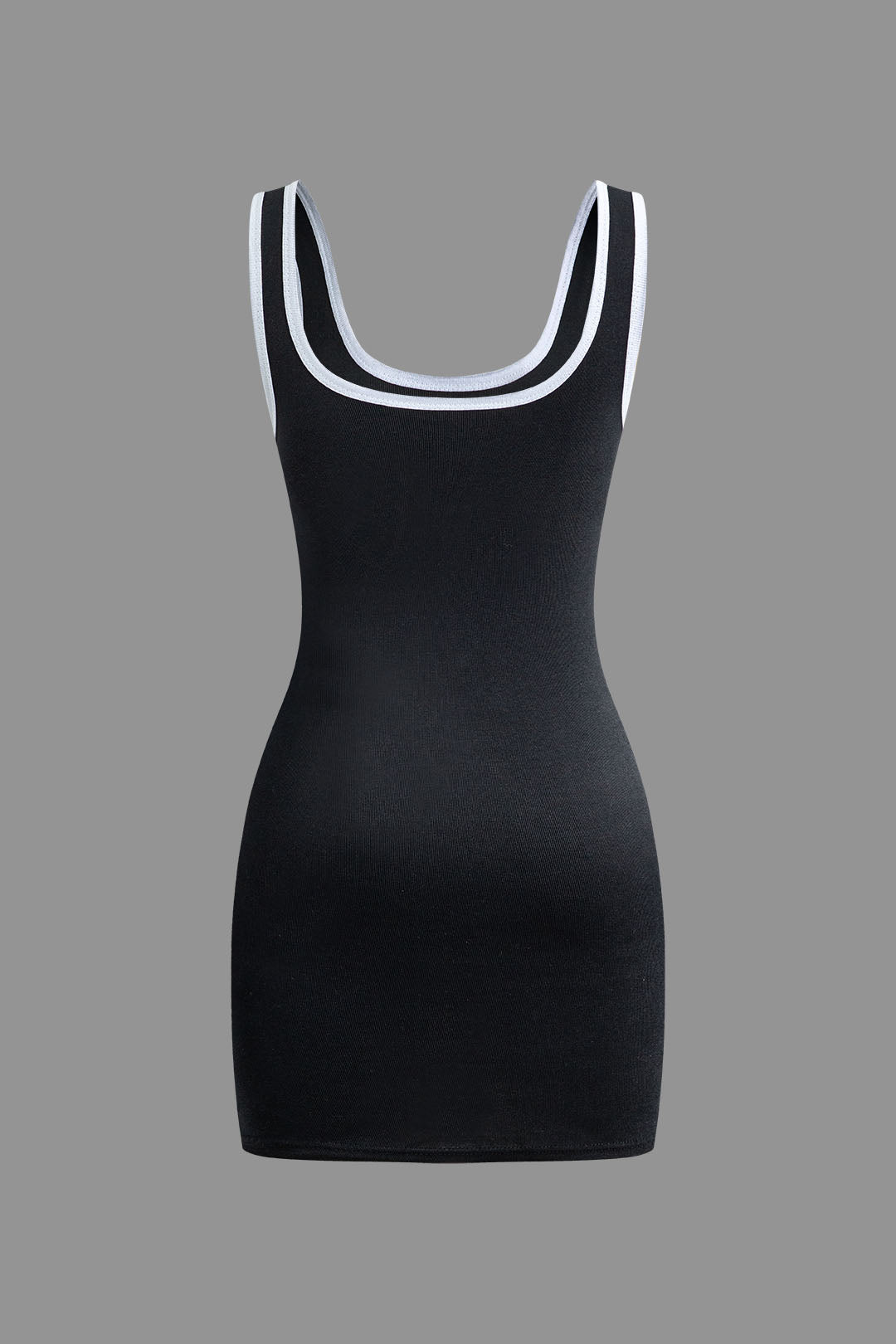 Y2K Aesthetic Contrast Tank Mini Dress - Cute and Comfy for Trendy Outfits