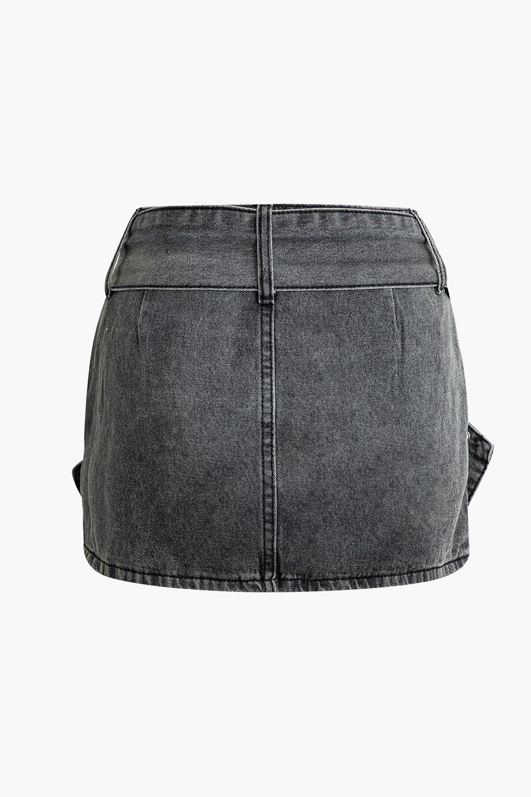 Y2K Aesthetic Cross Belt Denim Mini Skirt - Trendy Grunge Style for Chic Outfits