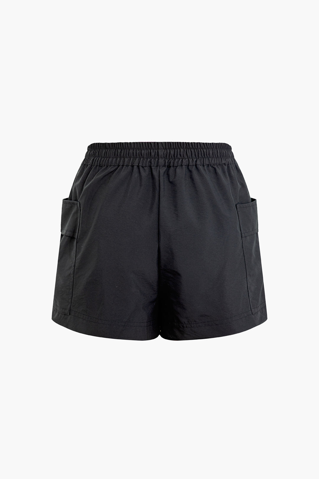 Y2K Aesthetic Elastic Waist Drawstring Skort with Pockets for Trendy Outfits