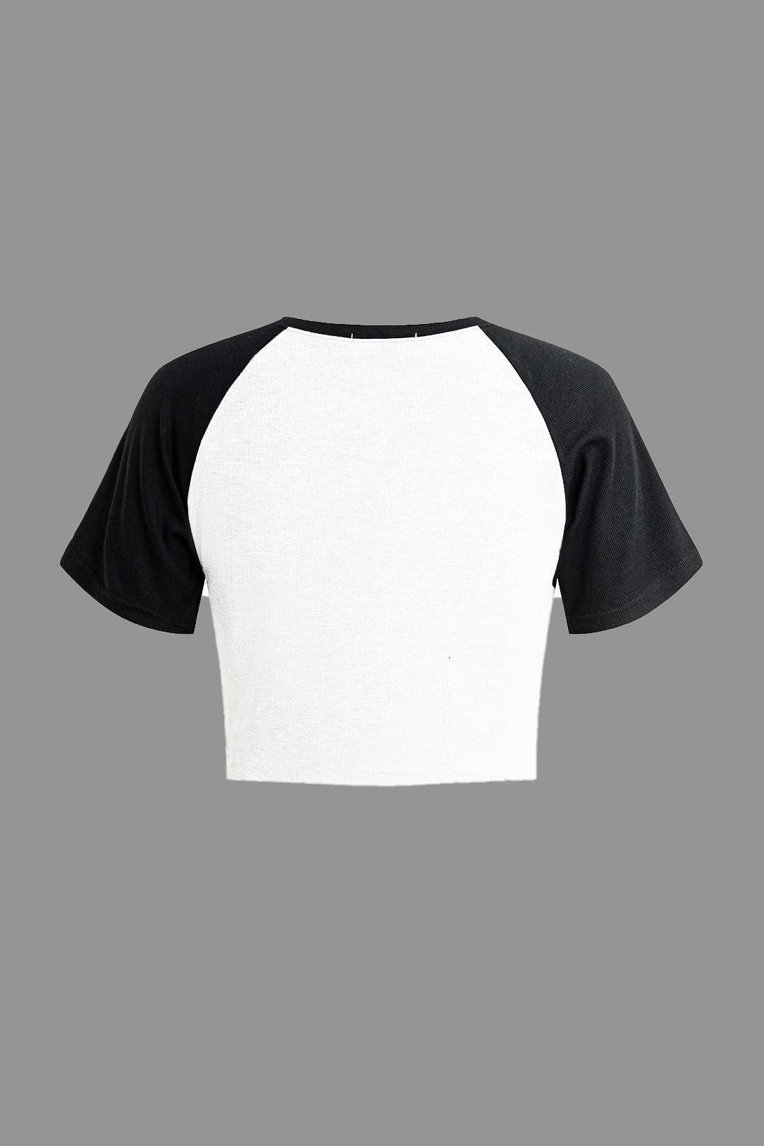 Y2K Aesthetic Letter Print Contrast Crop Top - Trendy Cute Tee for Stylish Outfits