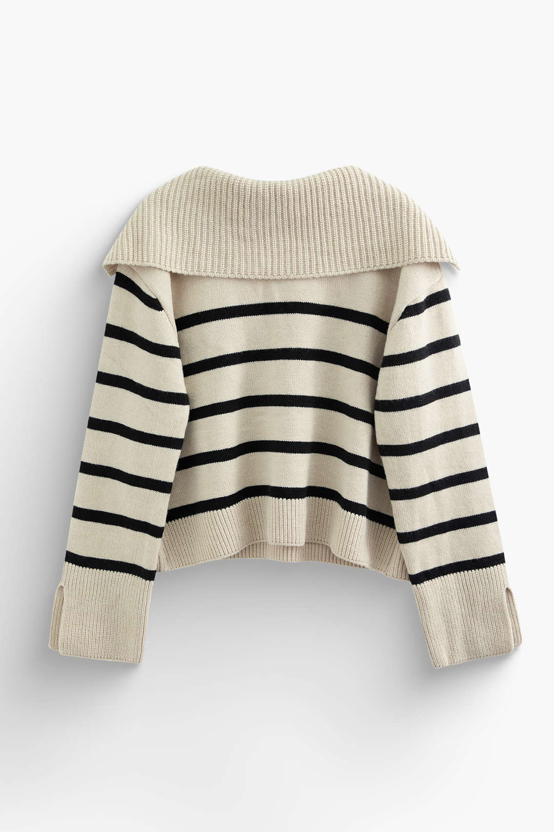 Y2K Aesthetic Open Collar Stripe Sweater - Trendy Coquette Style for Effortless Chic