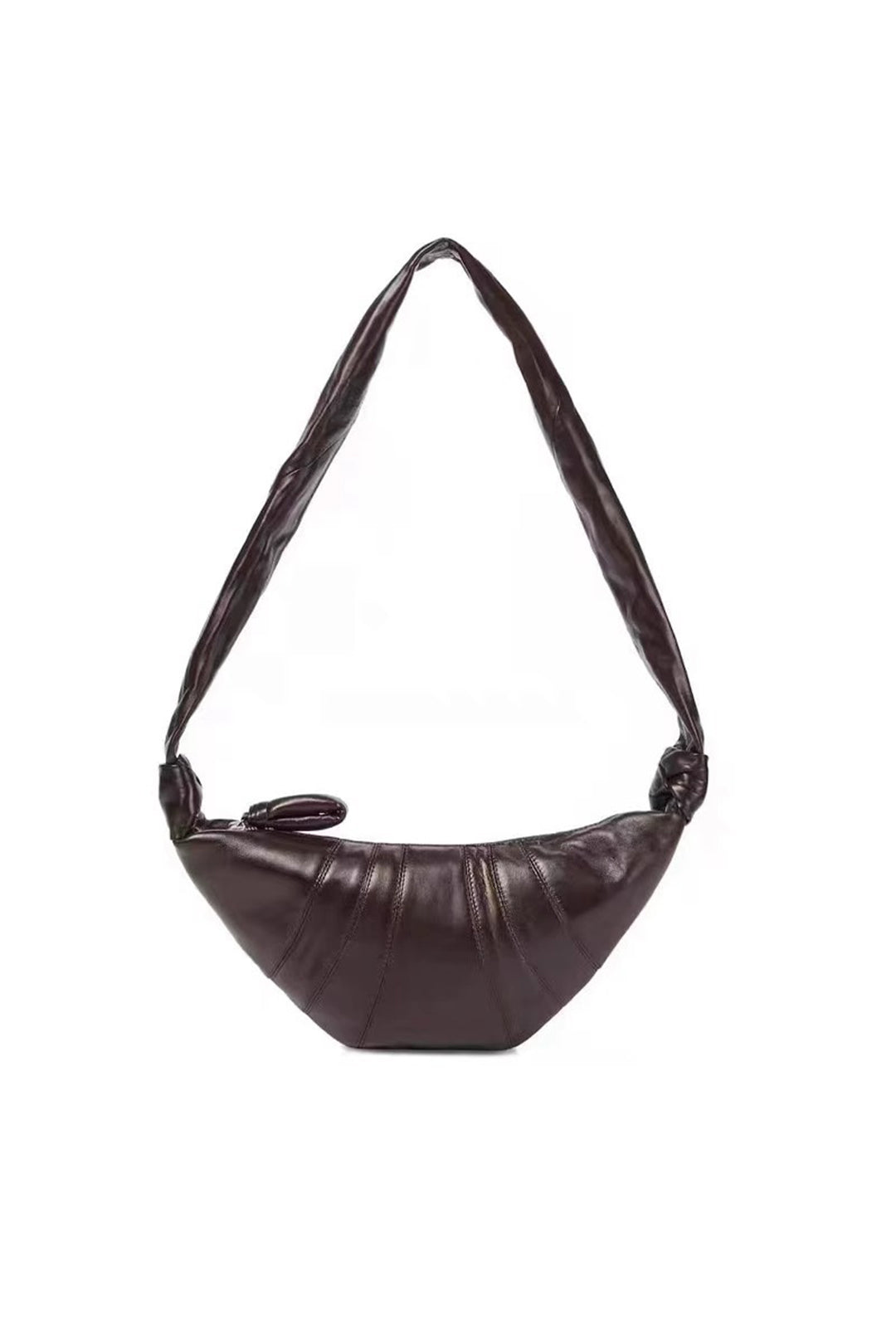 Y2K Aesthetic PU Horn-shaped Cross-body Bag for Coquette and Grunge Outfits