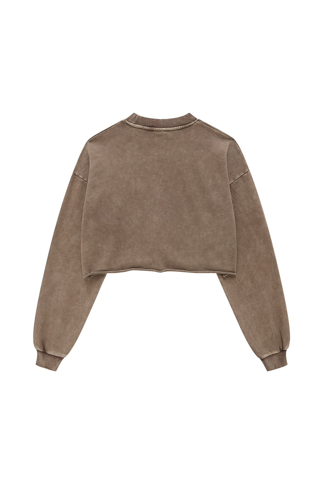 Y2K Aesthetic Round Neck Long Sleeve Crop Sweatshirt for Comfy and Cute Outfits