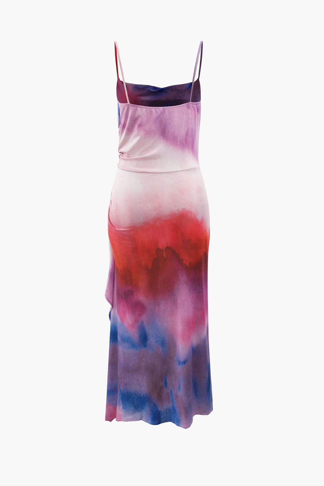 Y2K Aesthetic Tie Dye Asymmetric Twist Midi Dress for Trendy Coquette Style