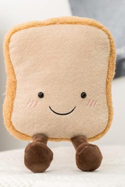 Y2K Aesthetic Toast Baguette Croissant Plush Toy - Cute Bakery-Inspired Decor