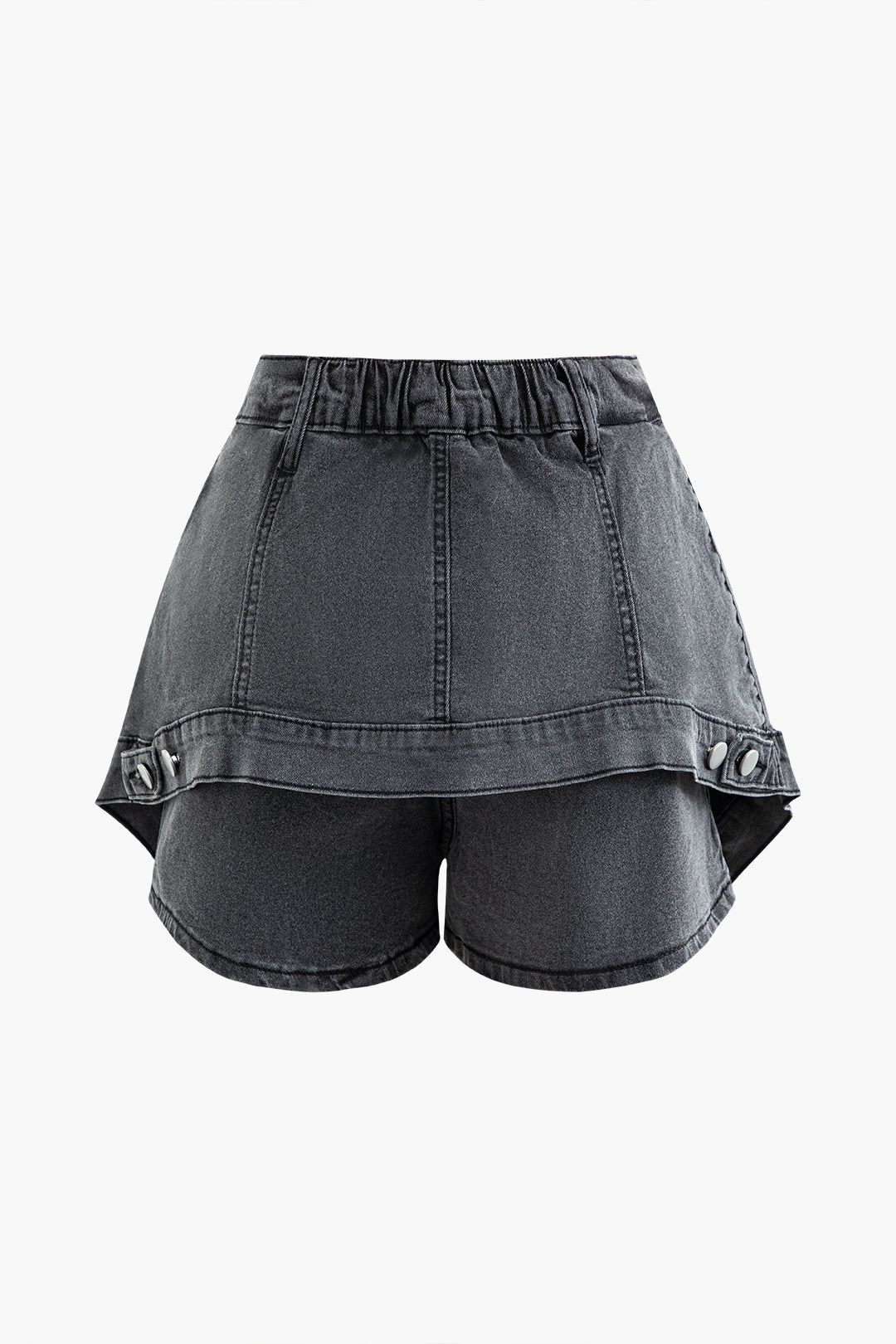 Y2K Denim Button-Up Shorts for Trendy Coquette and Grunge Aesthetic Outfits