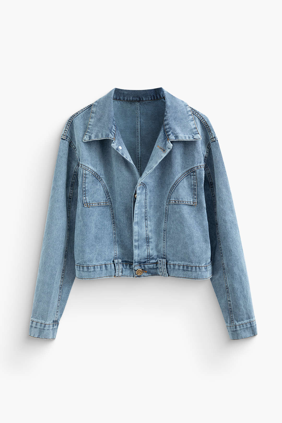 Y2K Denim Crop Jacket: Vintage-Inspired Cute Top for Coquette and Grunge Aesthetic Outfits