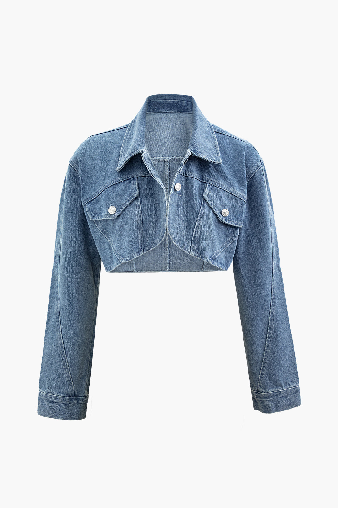 Y2K Denim Crop Jacket: Vintage-Inspired Grunge Style for Aesthetic Outfits