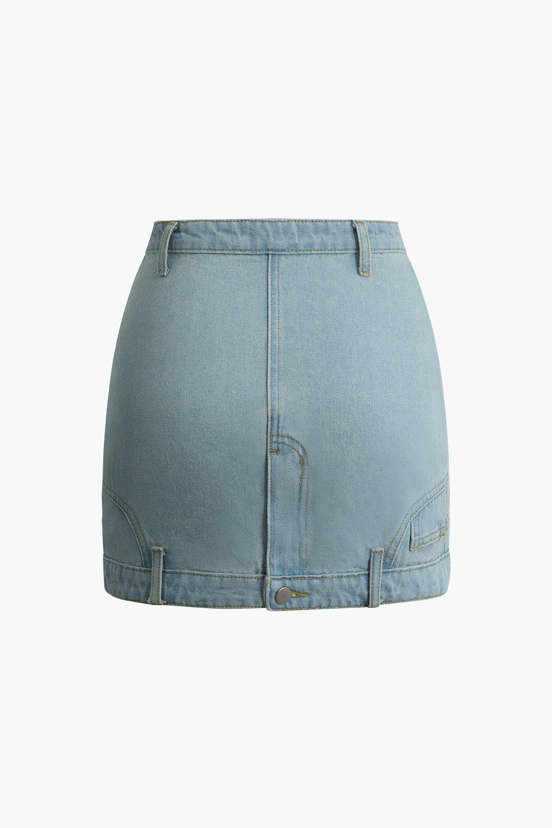 Y2K Denim Zip-Up Mini Skirt - Trendy Grunge Aesthetic for Stylish Outfits