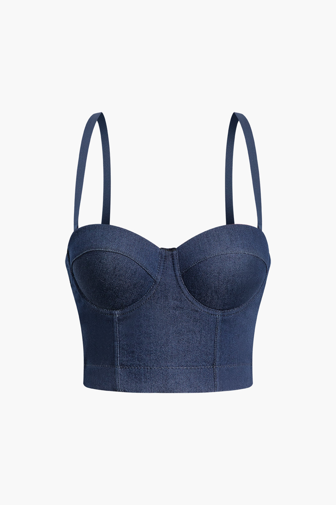 Y2K Fashion Hook and Eye Denim Bustier Cami Top for Trendy Coquette Aesthetic Outfits