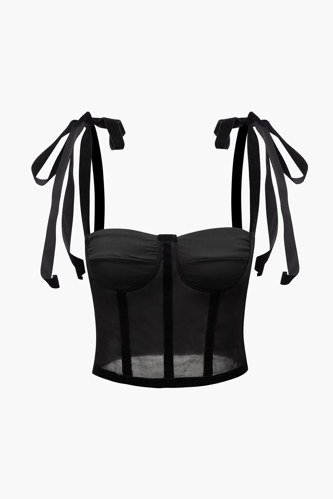 Y2K Fashion Tie Strap Corset Cami Top - Cute Aesthetic Crop Top for Coquette Style