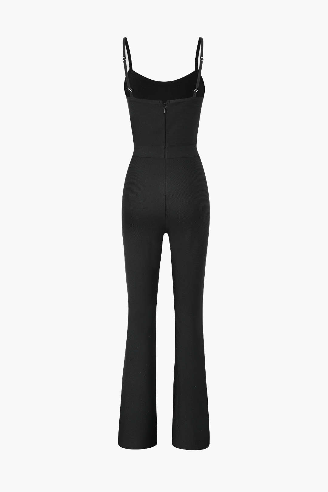 Y2K Mesh Panel Flared Leg Jumpsuit - Trendy Coquette Aesthetic Outfit for Stylish Looks