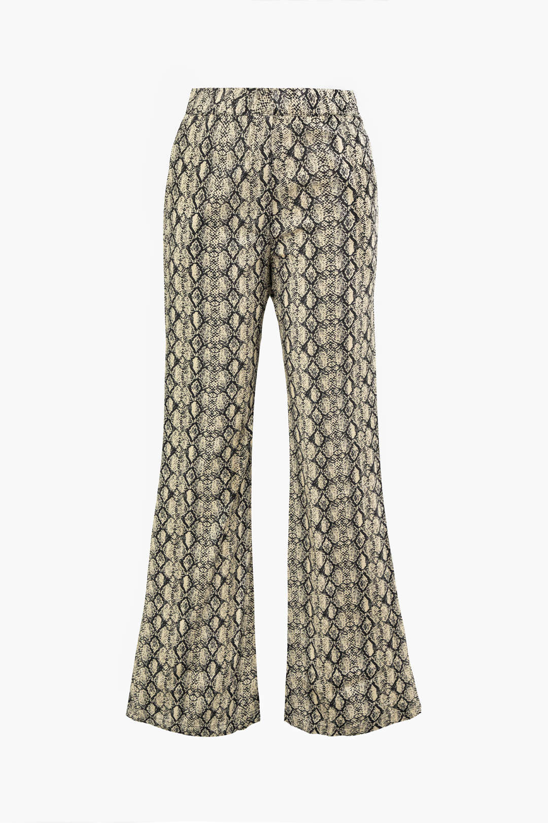 Y2K Snakeskin Print Flared Leg Pants for Trendy Aesthetic Outfits and Grunge Style