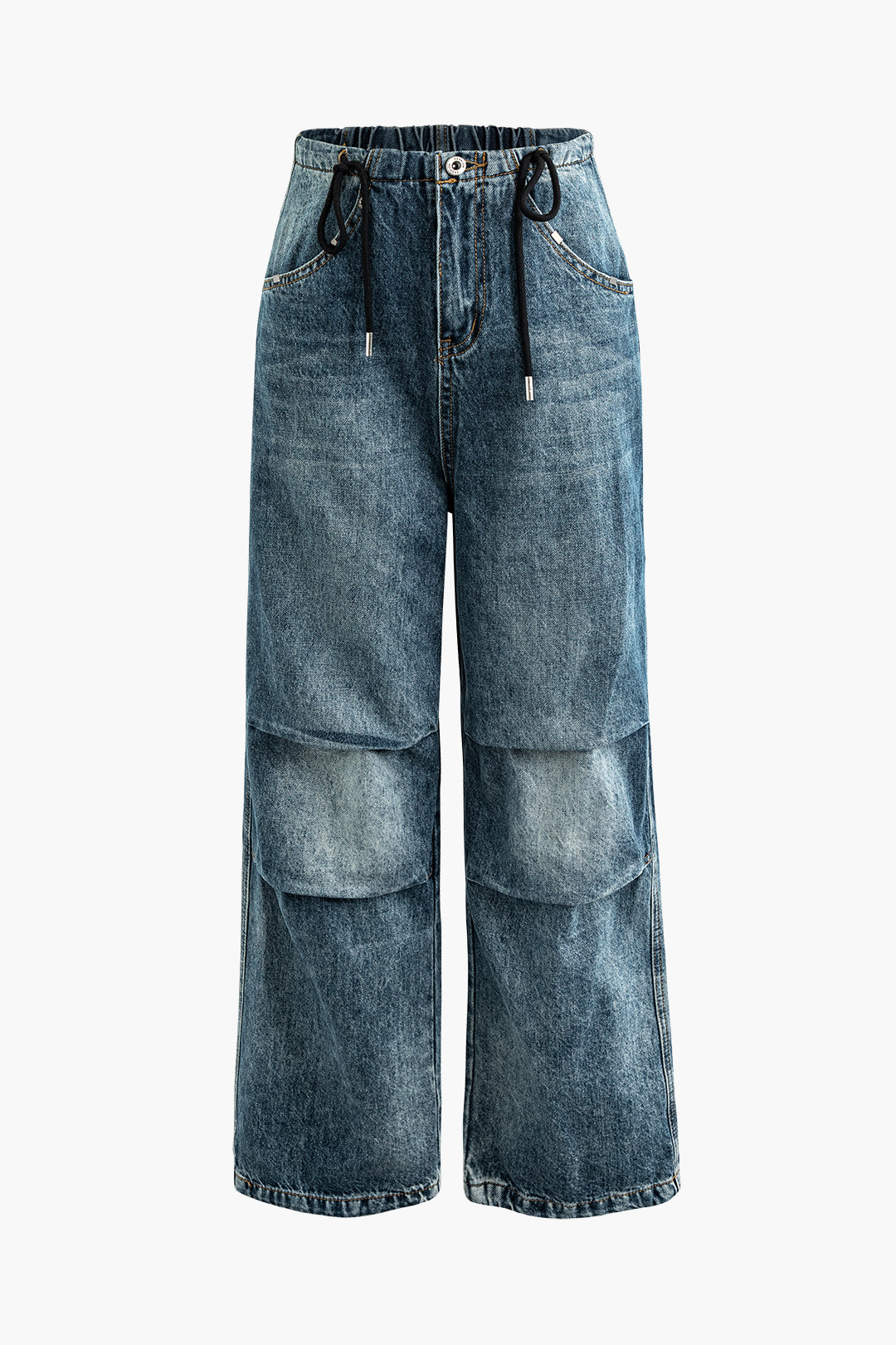 Y2K Straight Leg Pocket Jeans - Trendy Grunge Style for Aesthetic Outfits