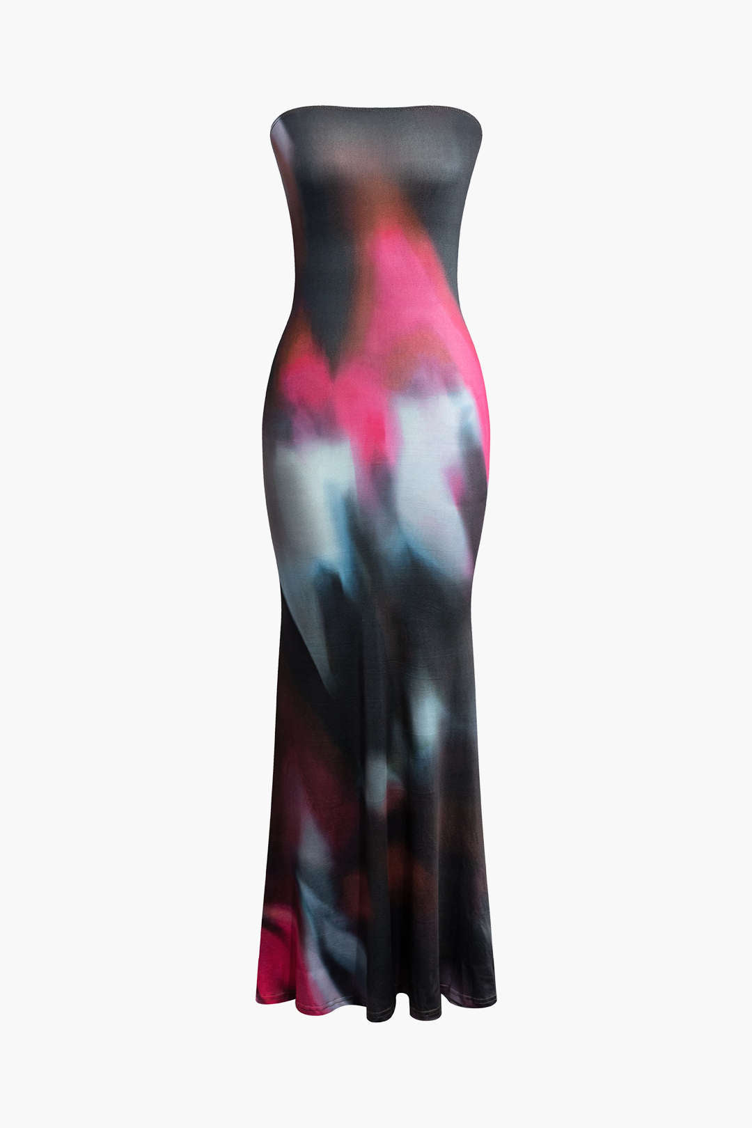 Y2K Tie Dye Mermaid Strapless Maxi Dress - Trendy Coquette Aesthetic Summer Fashion