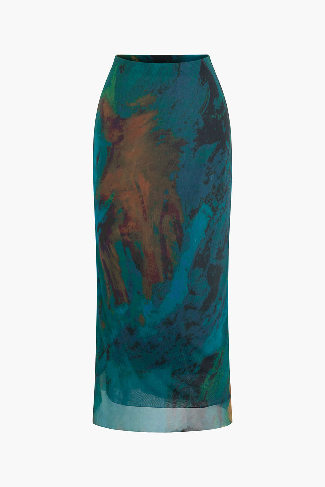 Y2K Tie Dye Mesh Midi Skirt - Trendy Grunge Aesthetic for Stylish Outfits