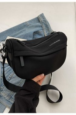 2025 Autumn Canvas Small Crossbody Bag for Women - Korean Style Casual Shoulder Pillow Bag, Versatile Fashion Accessory