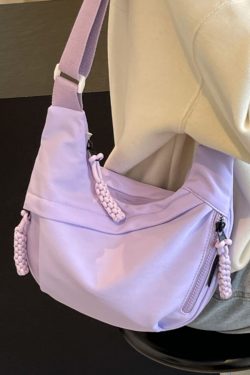 2025 Summer Candy Color Nylon Shoulder Dumpling Bag for Women, Large Capacity Versatile Crossbody Chest Bag