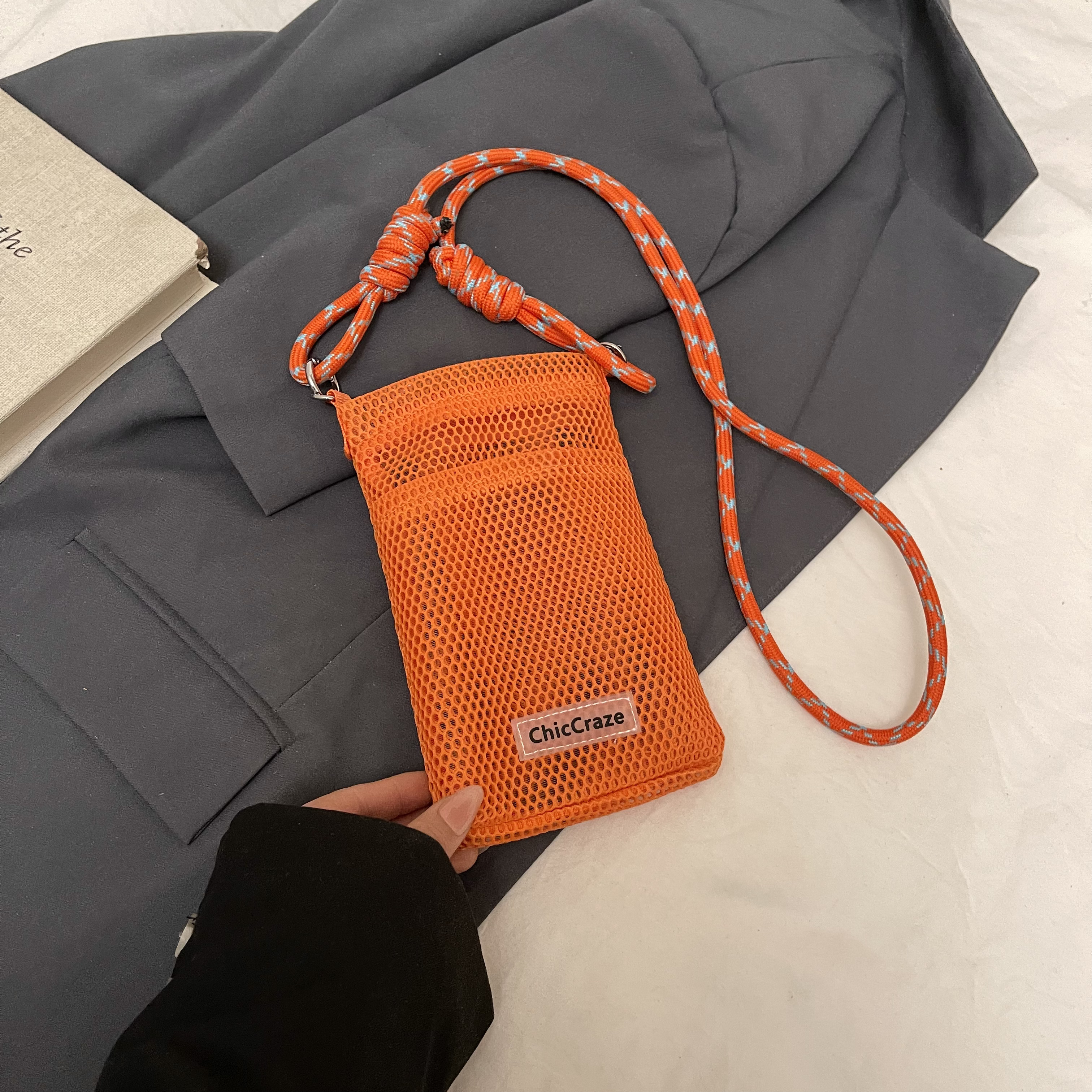 2025 Summer High-End Lightweight Color-Blocking Mini Crossbody Bag for Women - Stylish Zipper Phone Bag