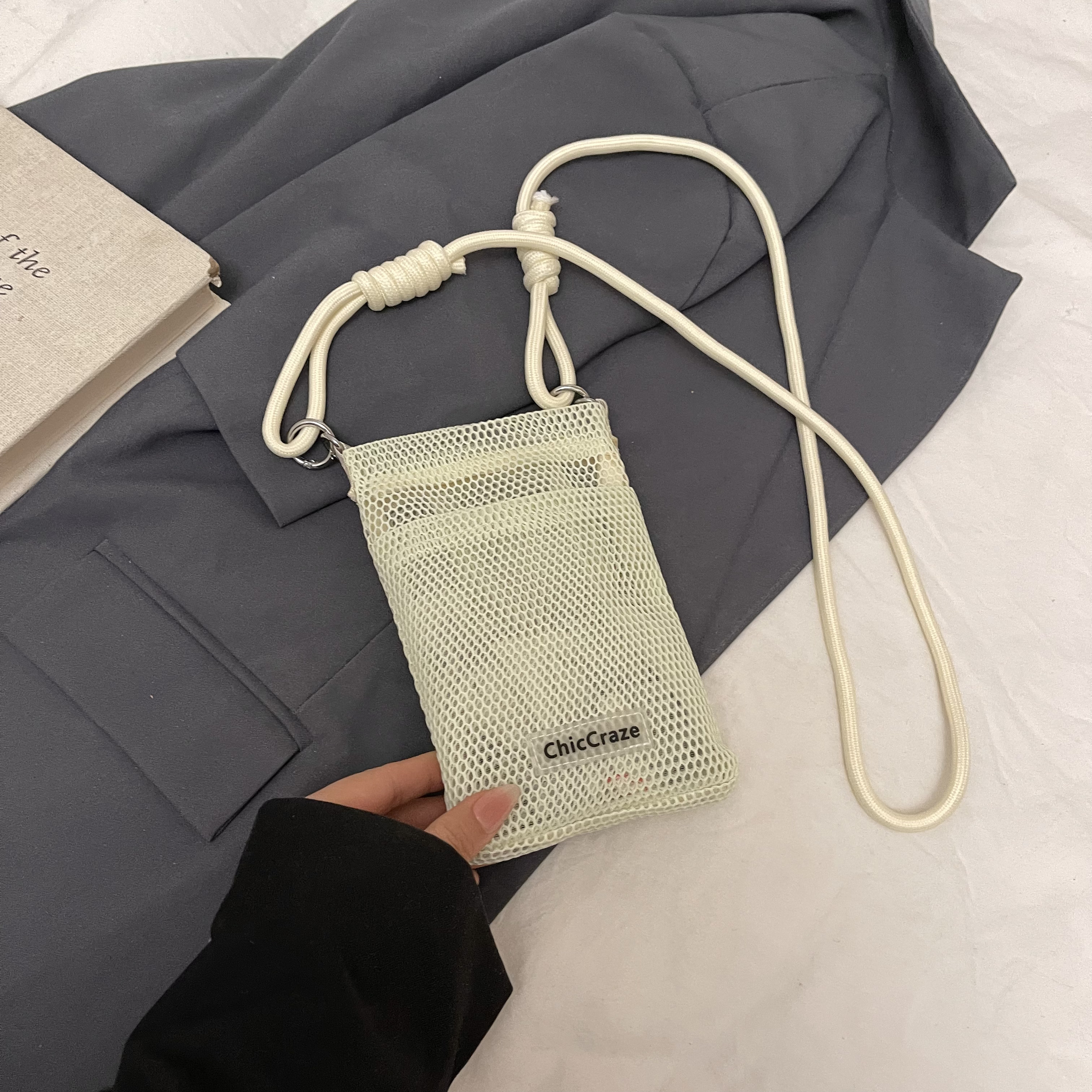 2025 Summer High-End Lightweight Color-Blocking Mini Crossbody Bag for Women - Stylish Zipper Phone Bag