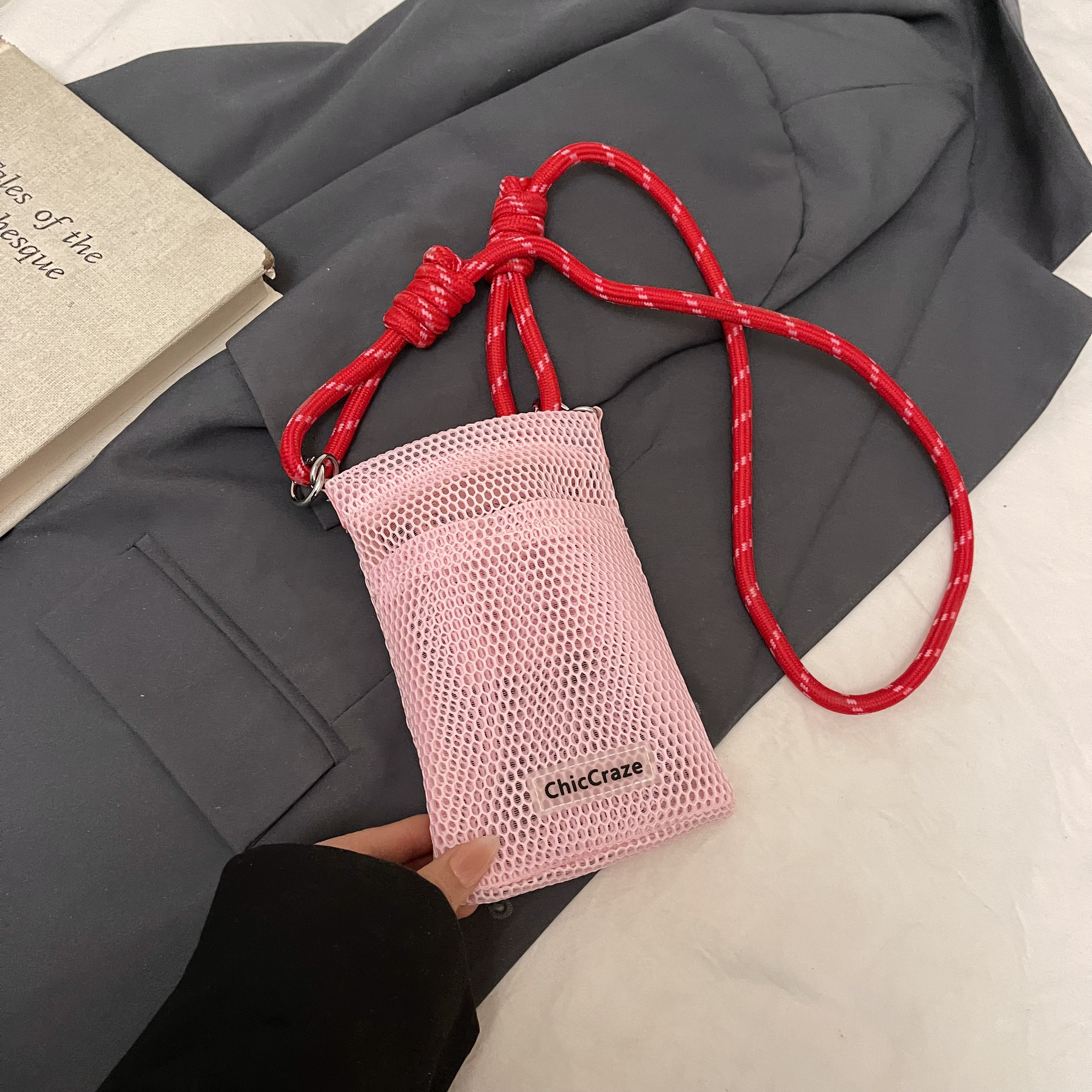 2025 Summer High-End Lightweight Color-Blocking Mini Crossbody Bag for Women - Stylish Zipper Phone Bag