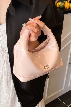 2025 Summer Versatile Oil Wax Leather Crossbody Handbag for Women - Chic Daily Commuting Dumpling Style