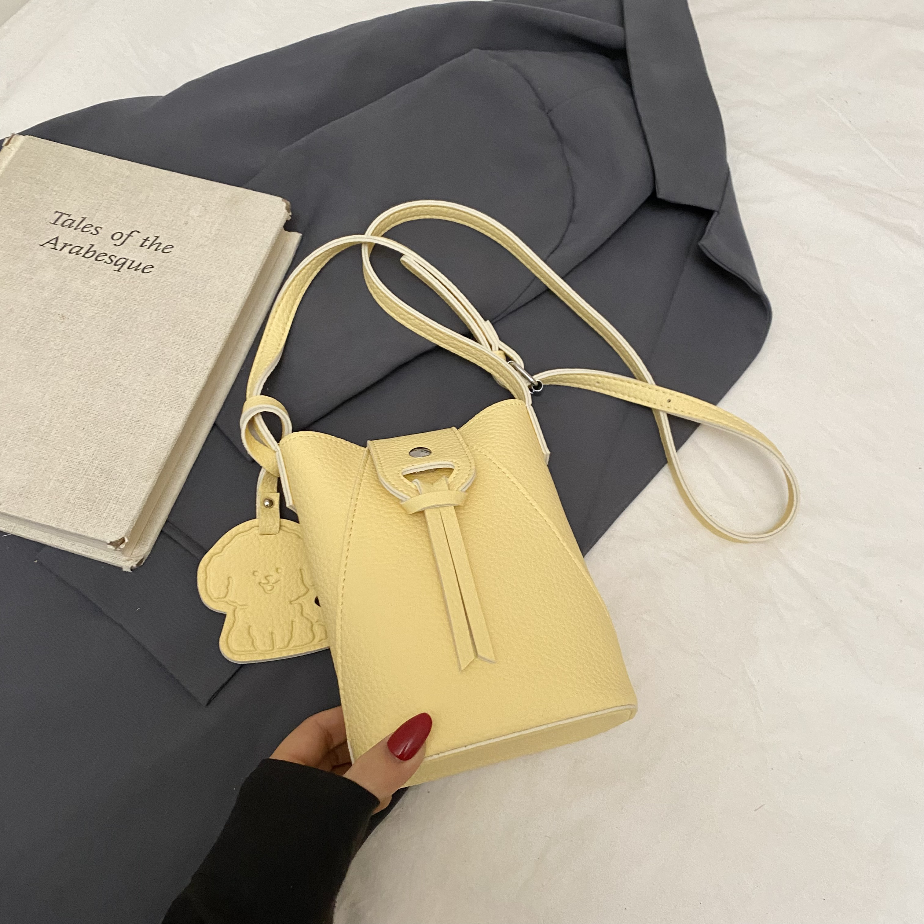2025 Summer Yellow Mini Crossbody Bag for Women - Lightweight High-End Phone Bag for Walking and Everyday Use