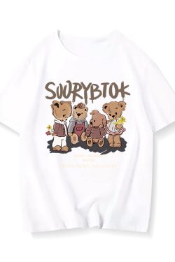 American Retro Cotton Short-Sleeve T-Shirt for Men and Women, Plus Size Loose Summer Couple Outfit, Trendy 90s Style Top