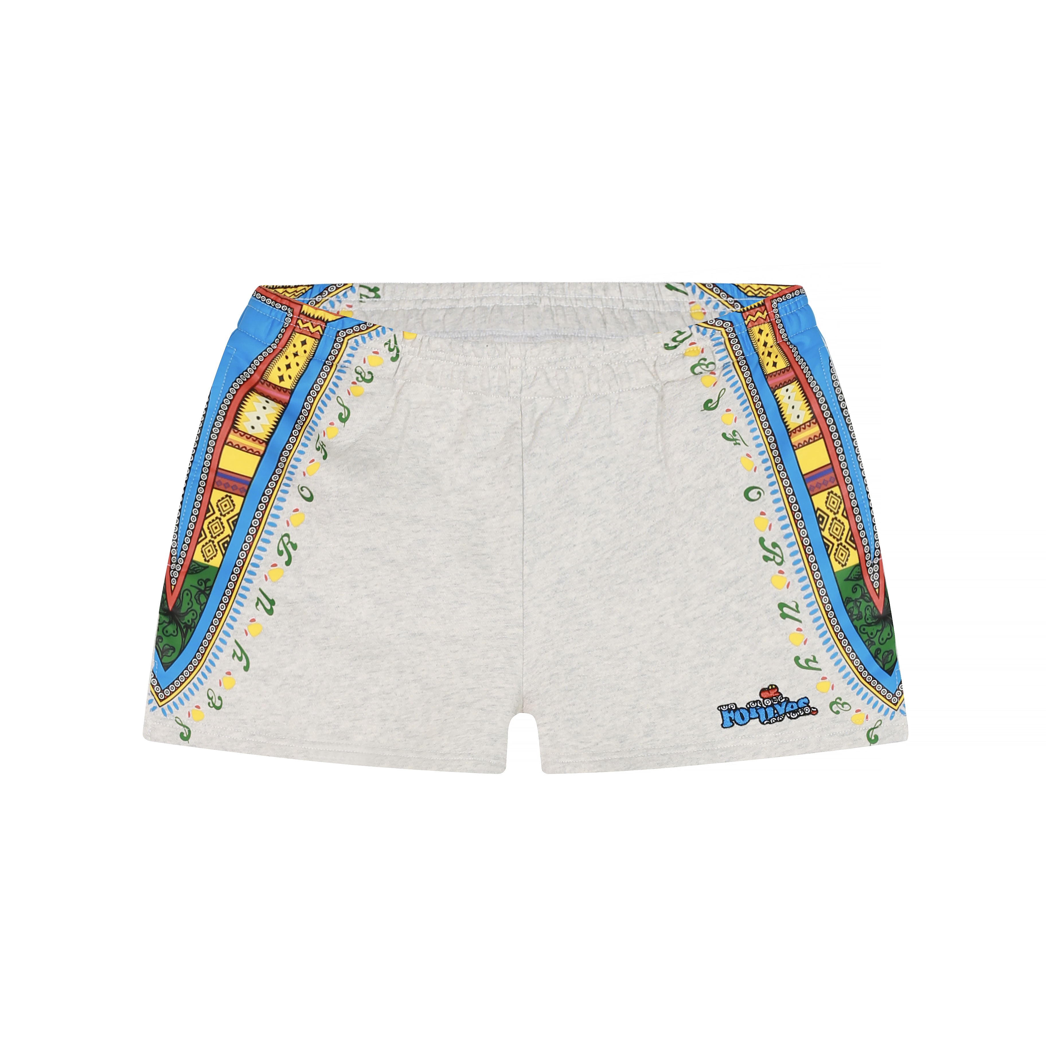 American Vintage Embroidered Ethnic Style Casual Shorts for Women - Slim Fit, Side Print, Trendy INS Look