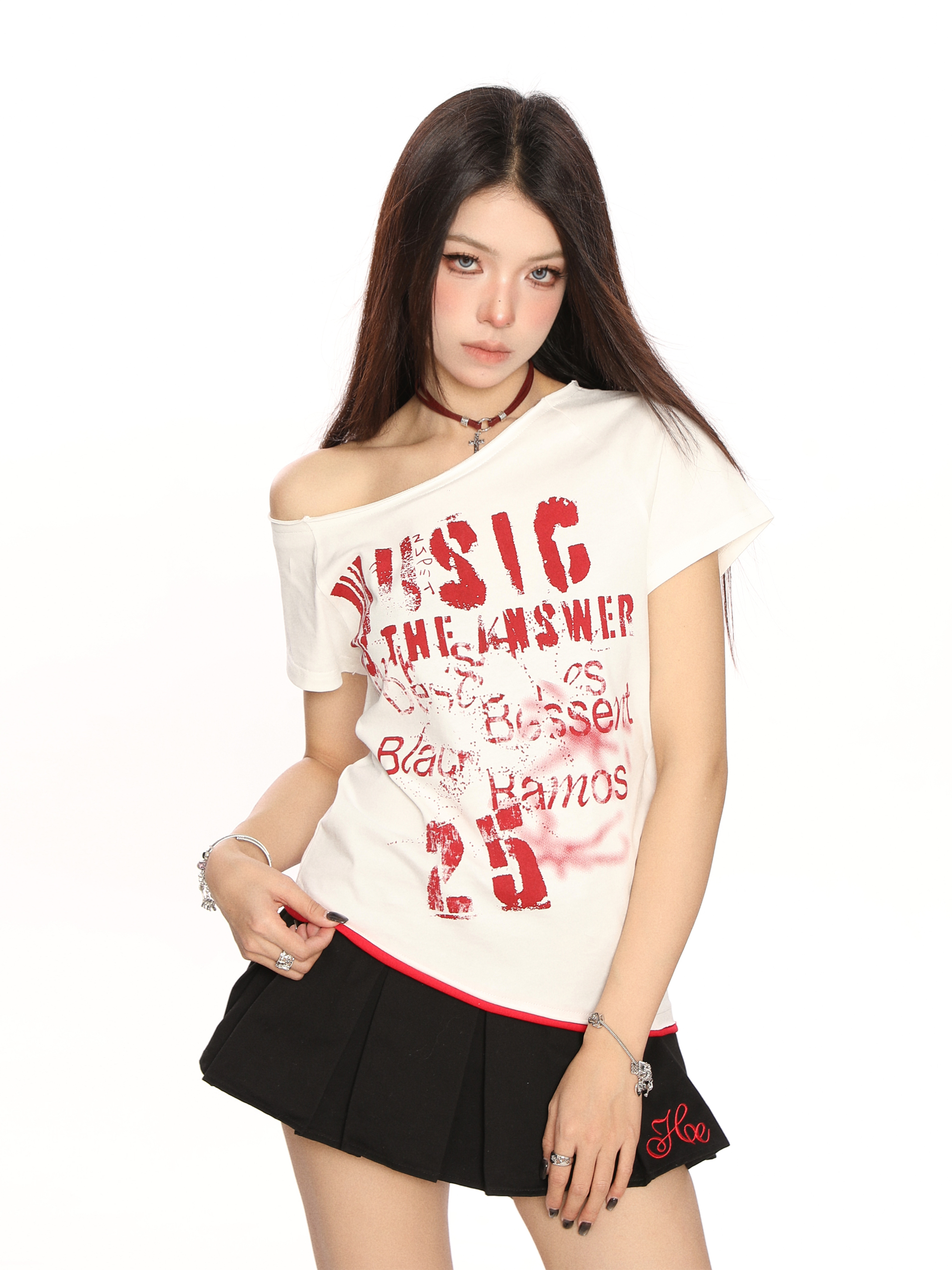 Asymmetrical Short Sleeve Y2K Crop Top for Women - Sweet Cool Hot Girl Wasteland Punk Slim Fit T-Shirt for Summer Fashion