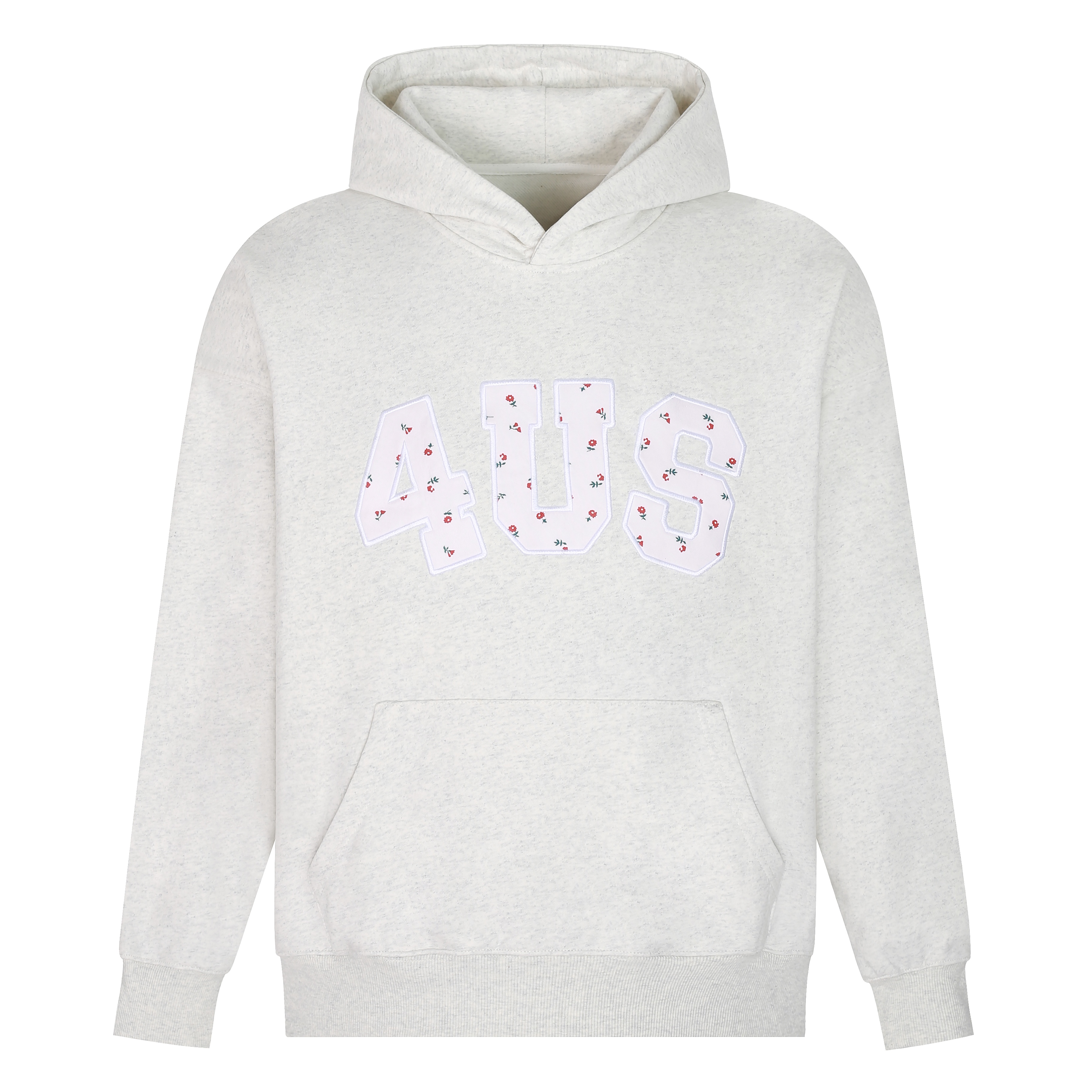 Autumn Winter Floral Embroidery Patch Hoodie for Couples - Loose Fit, National Trend, Casual Streetwear