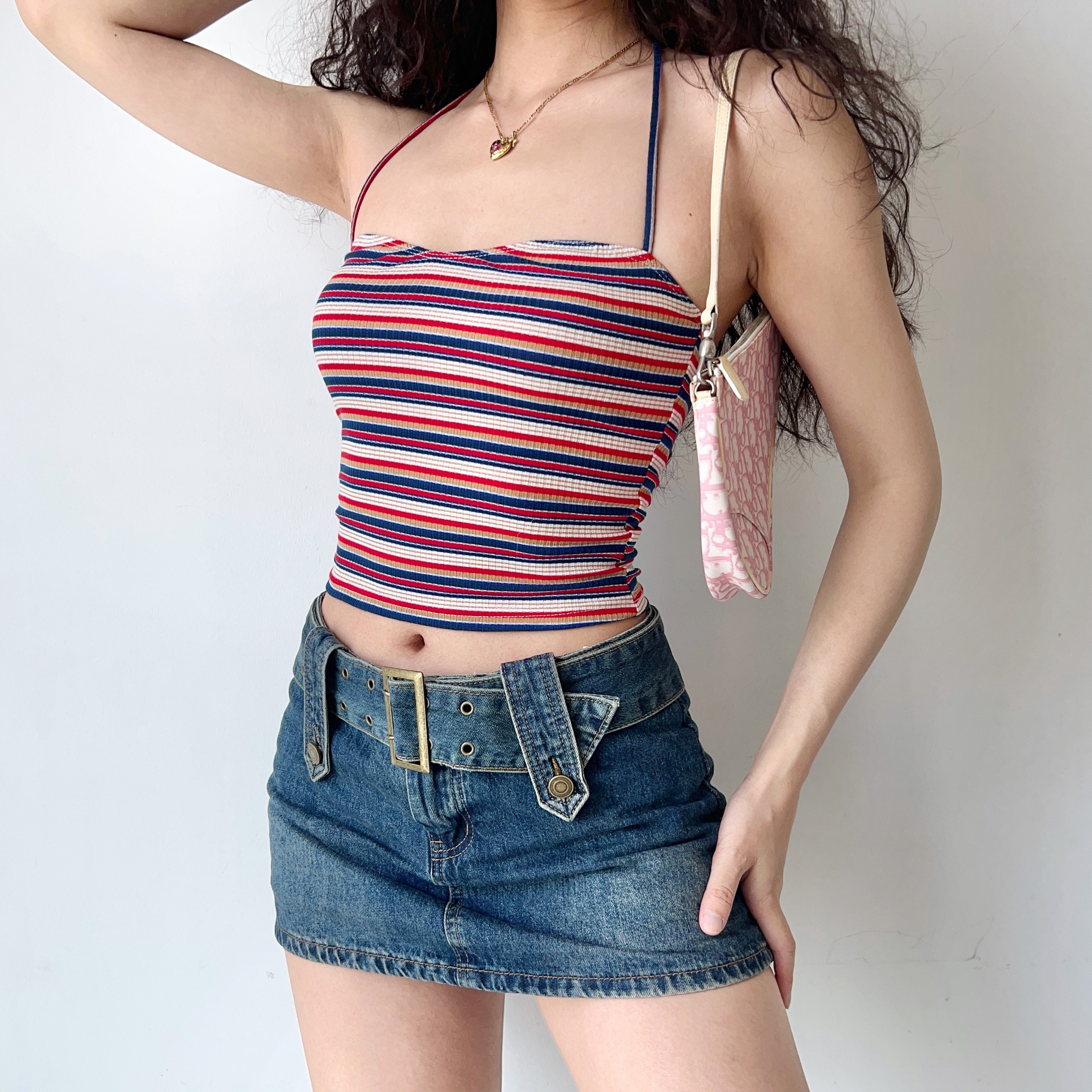 Backless Halter Tank Top for Women - Sexy Fitted Base Layer in European & American Style, Chic Summer Essential