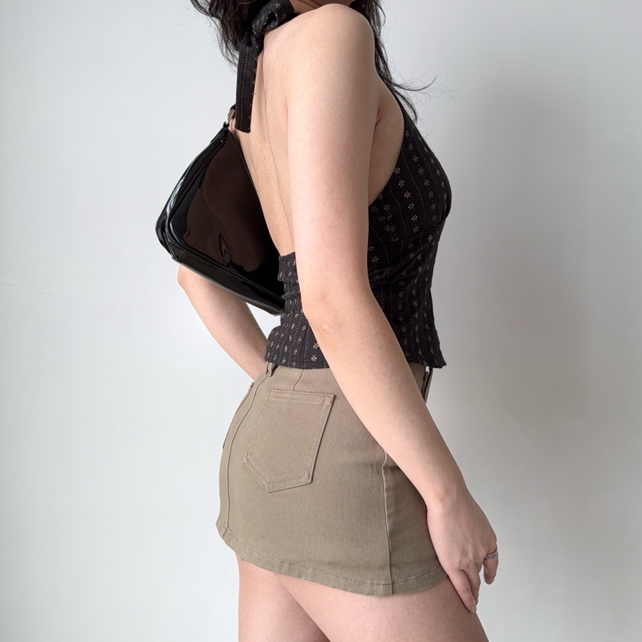 Backless Halter Top for Women - Sexy Slim Fit American Vintage Style - Trendy Y2K Inspired Outerwear