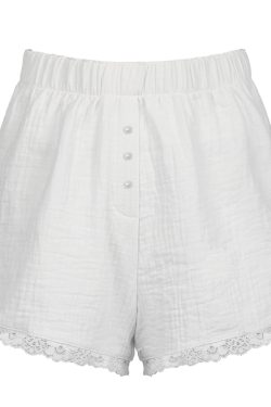 Blue Love Atmospheric Niche Design Casual Low-Waist Shorts for Home and Outdoor Wear - Trendy Y2K Style