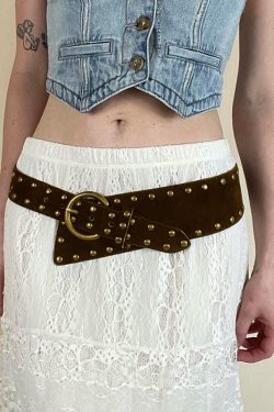 Bohemian Vintage Knight Waist Cincher Belt – Ethnic Y2K Retro Accessories Collection for Chic Style