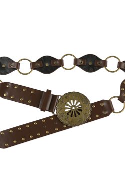 Bohemian Vintage Knight Waist Cincher Belt – Ethnic Y2K Retro Accessories Collection for Chic Style