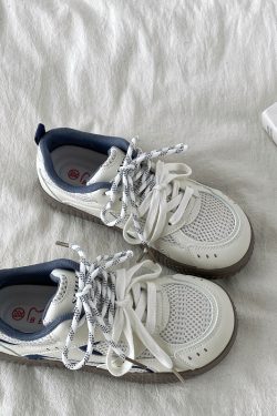 Breathable Mesh Training Sneakers for Women - 2025 Spring Summer Casual Sports Shoes in White - Ultra-Hot Trendy Niche Style