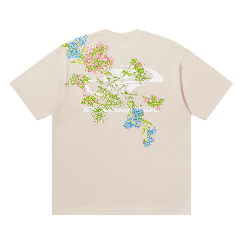 Chinese-Style Floral Embroidery Short Sleeve T-Shirt - Y2K Vintage Aesthetic, Trendy Korean Style Top for Fashion Lovers