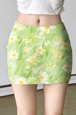 Colorful Floral Half-Skirt Set for Women - Dopamine-Inspired Floral Strap Vest and Short Skirt - Y2K Style Fashion